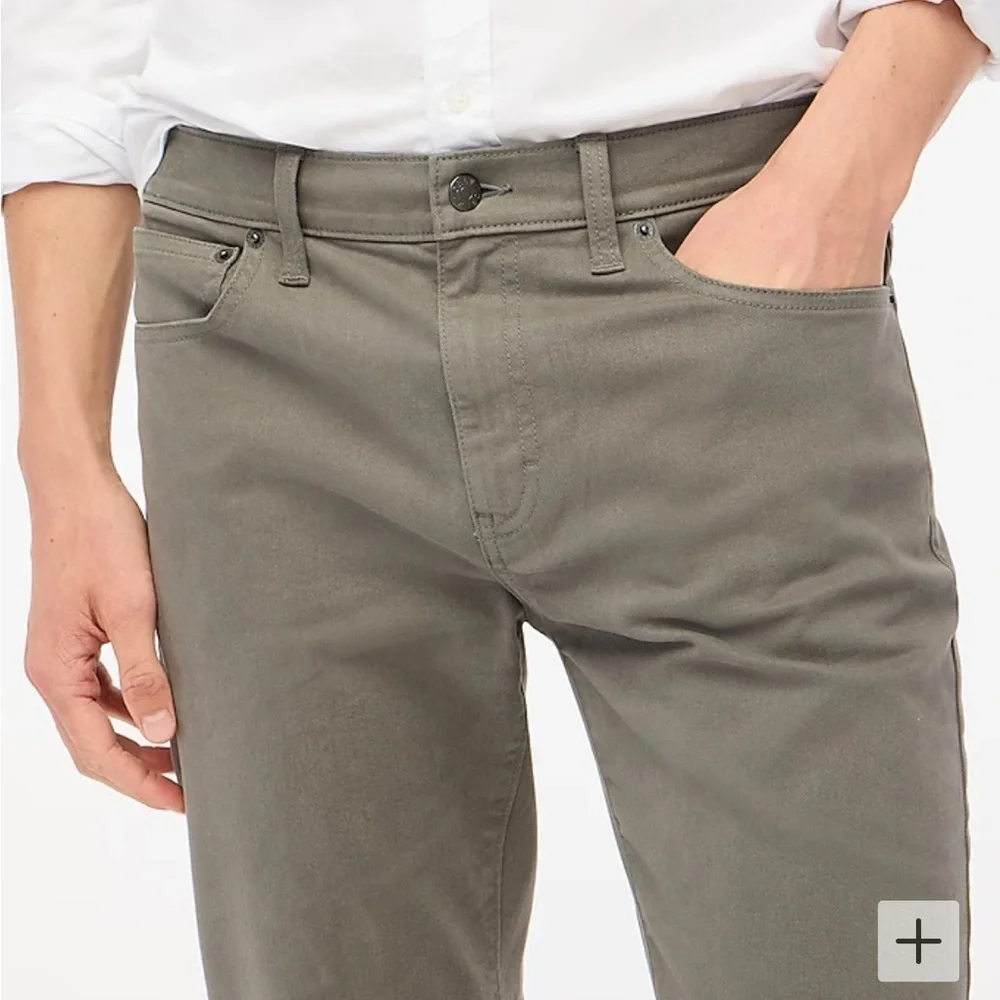 J crew dusty charcoal Slim-fit garment-dyed five-pocket pant